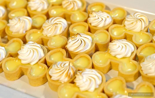 Mini-Mickey Lemon Meringue Pies were on hand for dessert. These were part of the "1964 and Beyond - Spoonful of Sugar Dessert Station".