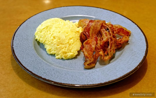 Scrambled Eggs and Smoke Bacon are two of the items on the Garden Grill breakfast menu.