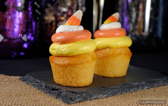 Some creative piping skills make these Candy Corn Vanilla Cupcakes look as good and they taste!