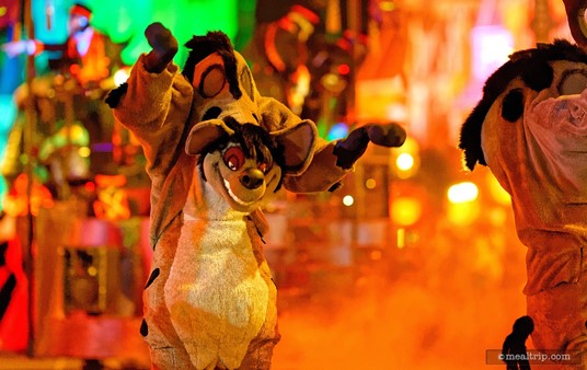 Who says Mickey's Boo To You Parade isn't scary? I wouldn't want to tangle with one of these Hyenas.