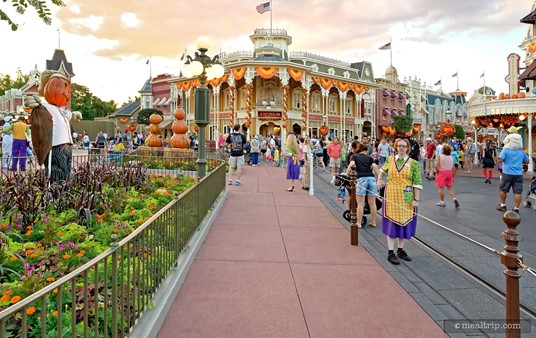 About 80% of the Main Street hub area is used for the HalloWishes Premium Package guests.