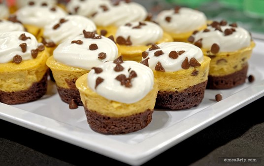 Pumpkin Cheesecake Brownie Bites from the Happy HalloWishes Dessert Party.