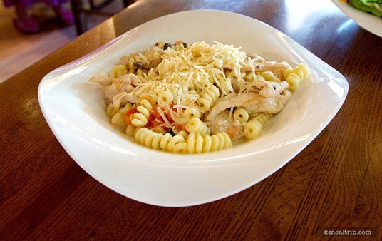 The "Freedom Pasta" is only available during lunch at the Liberty Tree.