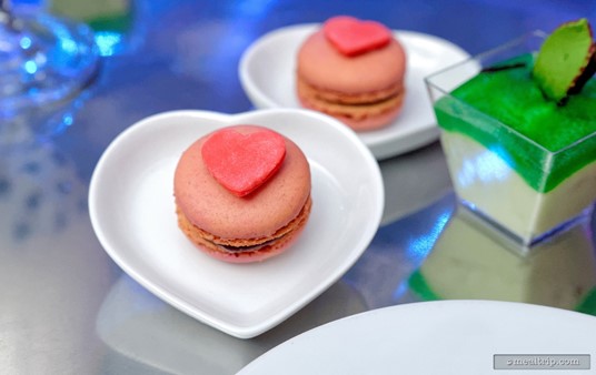The desserts at Club Villain were all of the "mini" variety, but that didn't mean they were small on flavor. These Macarons were dense, sweet, and rich.