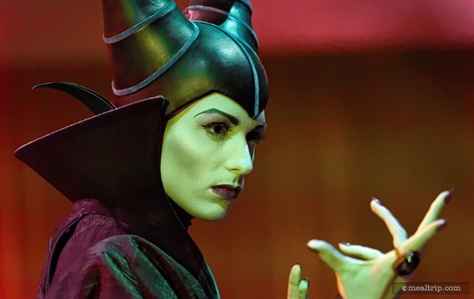 Maleficent enters the Club during her "intro" number.