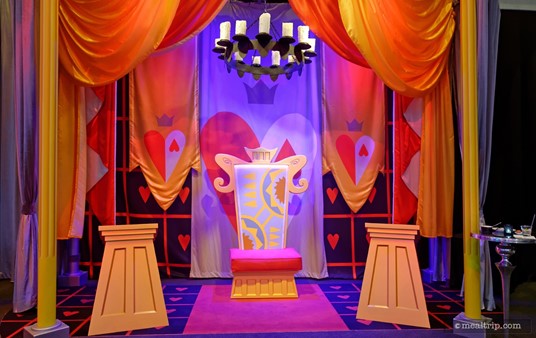 The Queen of Hearts' photo meet and greet area.