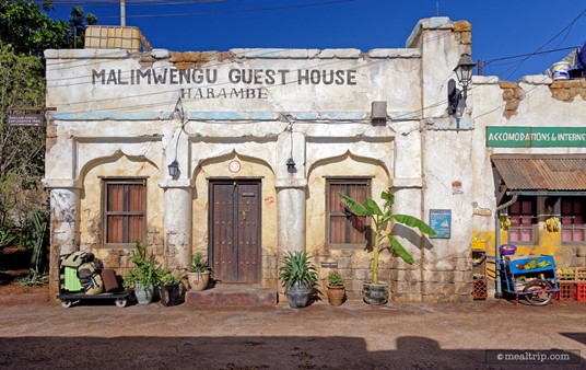 The Malimwengu Guest House building is just for show. Some of the seating in the Harambe Market looks out across the street, and buildings like this really add to the environment details.