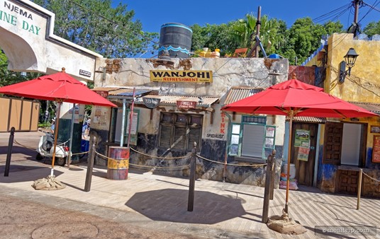 The kiosk (or window) closest to the entrance of the Harambe Market only serves beverages including a couple of unique cocktails and craft beer selections.
