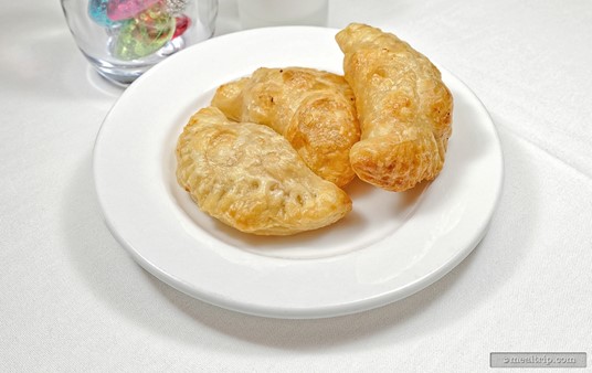 These Chicken Puffs are just one of four hot "appetizers" that are delivered table-side to the VIP seating guests only.
