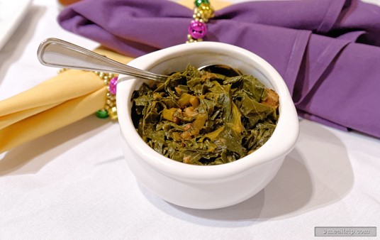 The Collard Greens at Scat Cat Cafe are quite good, and one of the more authentic side dishes.