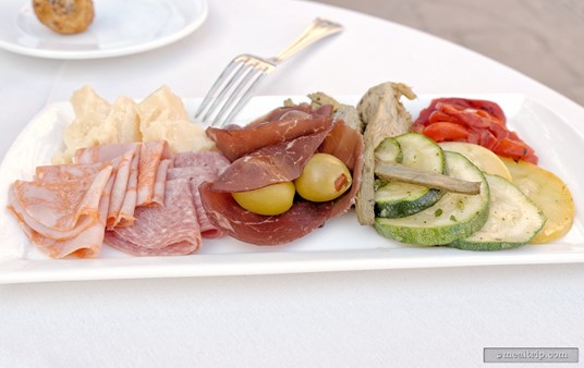At the 2015 Harbor Nights Primavera event, each VIP table received a great antipasto plate (for sharing between two guests).