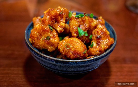 The crispy-fried cauliflower, manchurian sauce and green onions is a guest favorite at Tiffins.