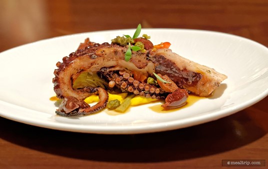 The Marinated Grilled Octopus is served with accompaniments that will change seasonally.