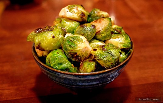 The glazed brussels sprouts side item pairs well with just about everything on the menu. While it might not look very large, there's enough here for everyone at the table to get a couple.