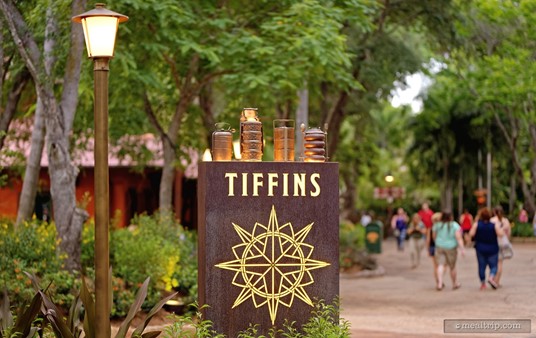 Standing in the entrance to the Normal Lounge and looking back at the Tiffins exterior sign.