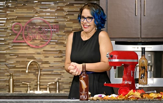 The always popular Emily Ellyn was sporting blue highlights for Epcot's 2015 Food and Wine Festival.