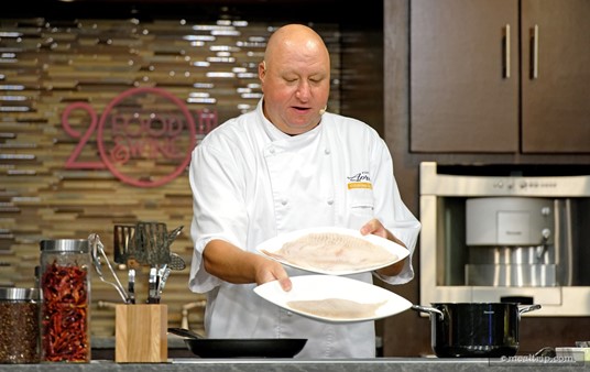 Chef Patrick Walley is a chef for Publix Super Markets, a popular south-east food store in America. Chef Walley prepared Skate Wing Escabeche.