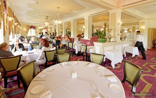 Small parties at the Parisian Lunch event may be seated with other small parties. There are several large tables that would go unused otherwise. The restaurant itself, is not extremely large.