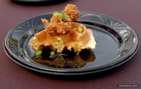 A popular food item at Jake's Beer Festival was the Chicken & Waffles with Jalapeno Glaze. While good, we found it a bit messy to eat. Trying to stuff the whole thing in your mouth (finger food / hors d'oeuvre style) ended up being the best course of action.