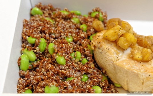 Here's a close up of the Red Quinoa and Edamame Salad.