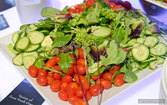 A variety of farm fresh greens are available for making your own garden salad.