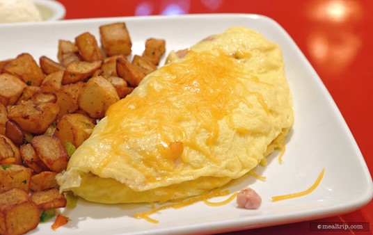 The Ham and Cheddar Omelette at Whispering Canyon Cafe.