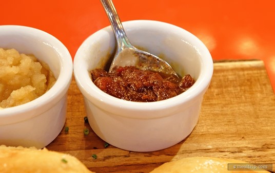 Onion Jam is served as one of the dipping sauces with the "Canyon's Indian Fry Bread" appetizer.