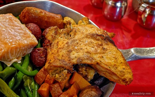 Here's a look at the citrus-herb chicken that's part of the Land and Sea skillet at Whispering Canyon Cafe. Everything in the skillet is all you can eat, so if you would like more of anything, just ask!