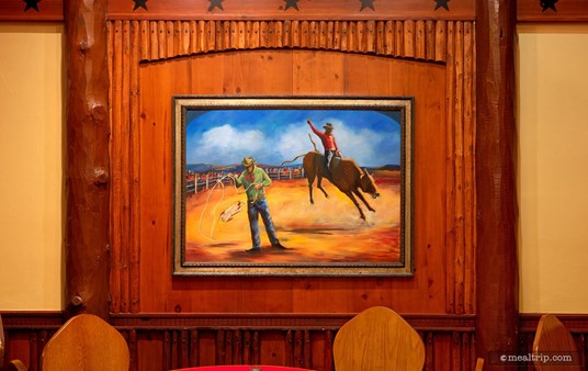 Here's another one of the giclee paintings at the far end of the dining area at Whispering Canyon cafe.