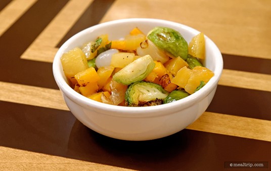 A side-dish order of the "Glazed Root Vegetables".