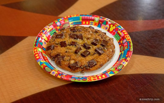 The Signature "Kitchen Sink Cookie" is described as being a chocolate chip cookie with toffee, peanut butter chips and salted caramel with flake salt.