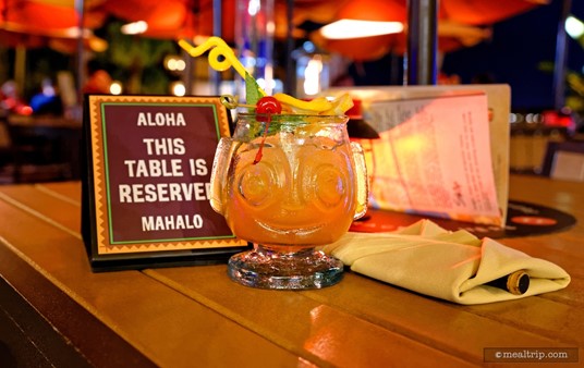 The cocktail served on the Trader Sam's stop of our tour is the popular Hippopotomaitai (no, you don't get to keep the glass).