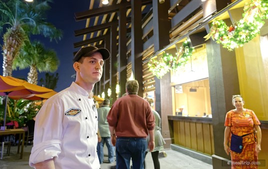 Chef Christopher bid farewell to each and every guest as the Highway in the Sky group left for the monorail platform.