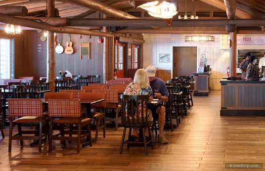 All of the seating at Trail's End is chair-based. There are no booths available. The chairs here are quite solid, so make sure you grab on to them with both hands.