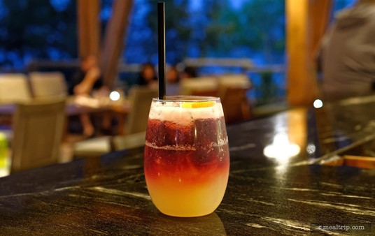The Cascadia Sangria Cocktail is one of the featured cocktails at the Geyser Point Bar and Grill Lounge (which means it's unique to this location).