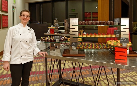 While you are watching the fireworks, and new food table is rolled out, and this one has all the desserts! Hi Pastry Chef Lexi... everything is amazing!!!