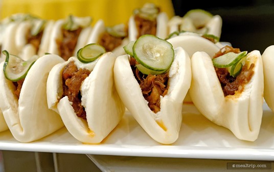 This is the Pork Belly Bao. The "Bao" is that steamed bun, and it's often associated with Asian cuisines. This was a very popular item at the Sip, Savor and Sparkle event.