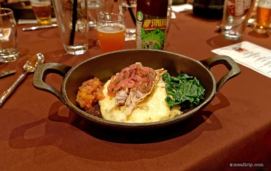 The Whole Roasted Pig course was one that everybody was looking forward to, and it did not disappoint. This third course was paired with Funky Buddha's Hop Stimulator Double IPA.