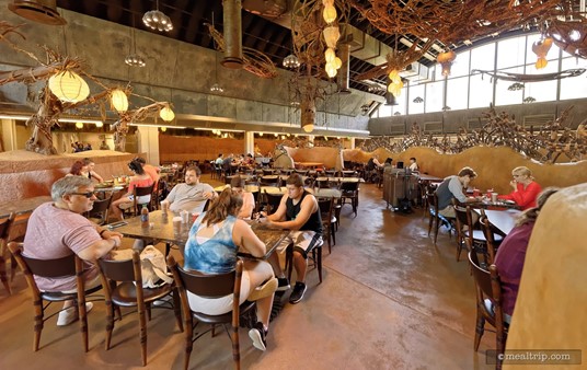 The main indoor dining area at Satu'li. This was taken from the furthest most beverage station, looking back into the room.