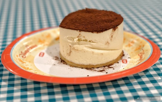 Actually, the Tiramisu seemed to be pretty authentic, for a counter service location that is. Yes, it's mass produced and I'm sure the amount of mascarpone and coffee are pretty thin, but the texture was good and surprisingly, the delicate flavors were well balanced.