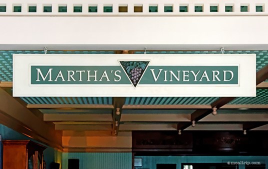 We must be at Martha's Vineyard! I can tell, because there is no arrow pointing anywhere! This sign hangs directly over the main entrance.