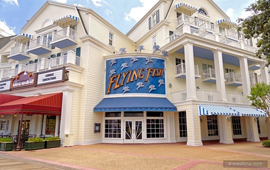 The main entrance to the Flying Fish. The AbracadaBar is located directly to the right.