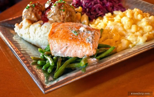 The Herbed Butter Grilled Salmon from Akershus Royal Banqest Hall in Epcot's Norway pavilion.