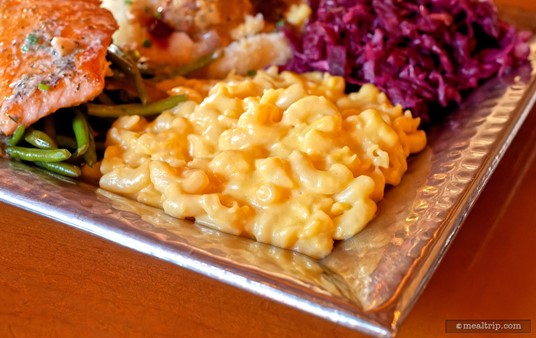 An Akershus warm side item, the Mac and Cheese.