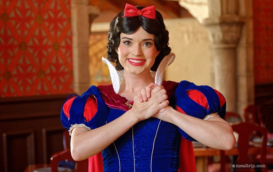 At the Akershus Royal Banquet Hall in Epcot's Norway pavilion — Snow White (minus any of the seven dwarfs) might be one of the princesses you'll 
meet during the course of your meal.