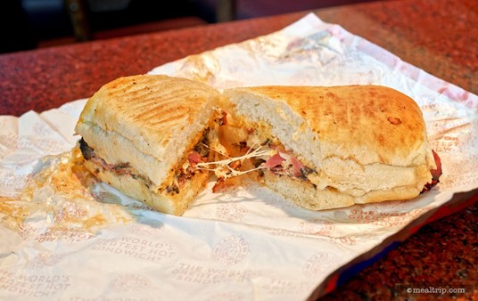 All the sandwiches at the Earl of Sandwich are served on fresh baked bread. Pictured here is the special seasonal Earl's Pastrami.