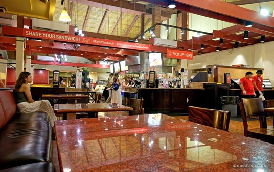 Considering this is a high-volume restaurant, they seem to keep the tables relatively clean. At peak dining times though, guests often snatch up tables before the cleaning crew can get over to them.