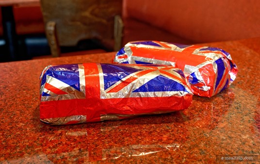 If you're an Anglophile, Earl of Sandwich has you covered... pretty much everything food related has some England themed graphic wrapping.