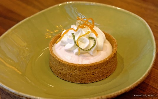 The Paloma Tart is a seasonal dessert item at Frontera. It's so delicately pink!