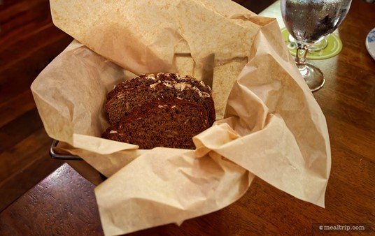 The Irish Soda Bread is offered to the table as a complimentary starter at the dinner period. It's served with a house made Guinness reduction dipping sauce.